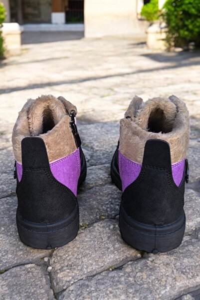 Nubbock Cizme zilnice confortabile, mov, impermeabile, pentru fete NK1086