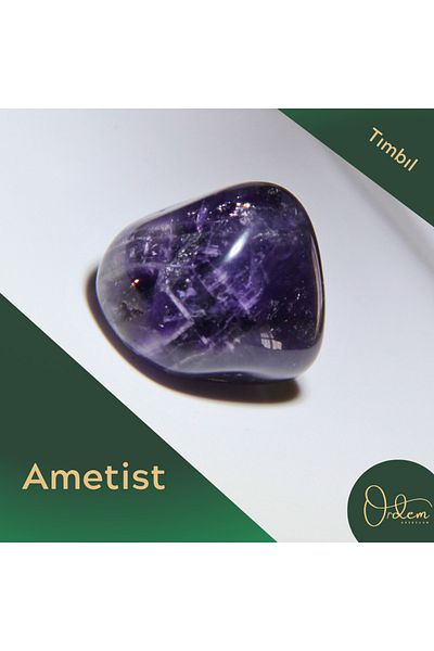Ordem Amethyst Stone Tweezers - Stress Reducing Design (Pocket Size)