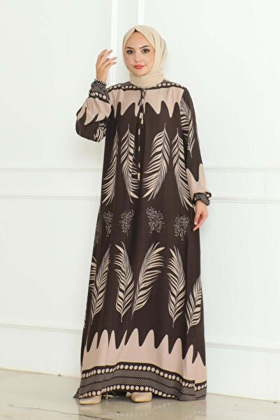 SGS Φόρεμα βισκόζης με δέσιμο στο λαιμό ΚΑΦΕ