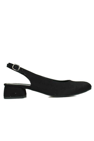Fitbas 111306   008 Pantofi de damă din piele intoarsa neagra marimi mari si mici