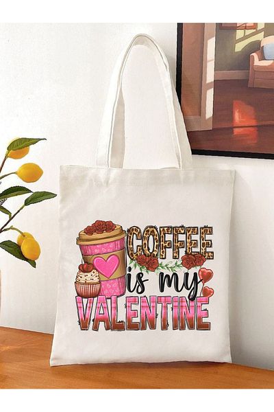 Cemira Cadou de Ziua Îndrăgostiților Cafeaua Is Valentine Tote Bag Geantă de pânză