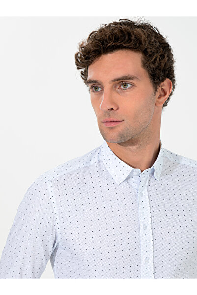 Cacharel Gri Slim Fit Uzun Kollu Gömlek 50255653-VR024