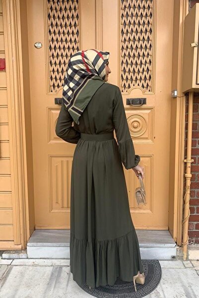SGS Hijab Dress - Belt Detail, Khaki