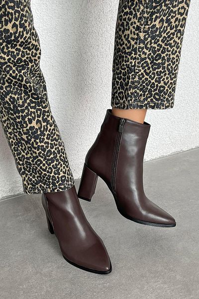 STRASWANS Fergal Women's Heeled Leather Boots - Brown