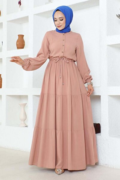 SGS Φόρεμα από βισκόζη PUDRA - Δαντέλα στη μέση