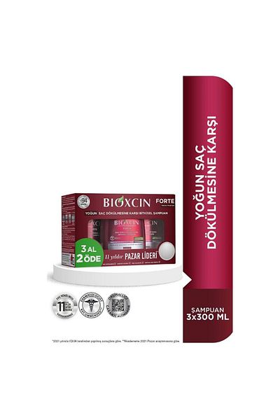Bioxcin Forte 300 ml Anti-Hair Loss Care Shampoo - Pack of 12