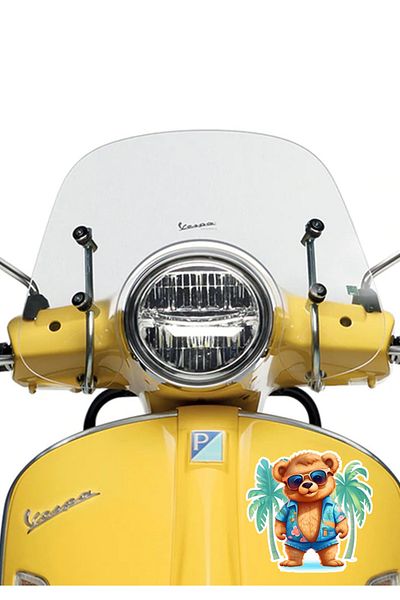 MegaSticker Autocolant Urs Vacanță 13x8 Cm - Mașină, Motocicletă, Cască, Laptop, Sticlă