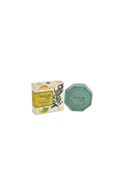 Mage Cosmetics صابون زيت الزيتون الطبيعي من ماج 100 جرام، قطعة واحدة في علبة ...