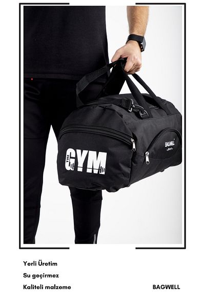 BAGWELL BY ALİ ERCİVAN Geantă de gimnastică de fitness cu 4 compartimente cu logo personalizat pentru atlet