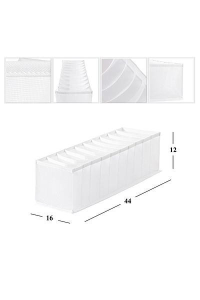 ADARYA HOME 3-Piece Drawer Organizer - (Medium 11 Compartments)
