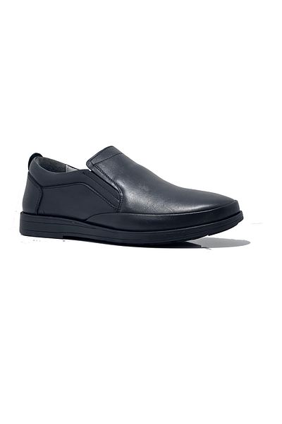 Balayk 1091 Black Genuine Leather Comfort Daily Men's Shoes