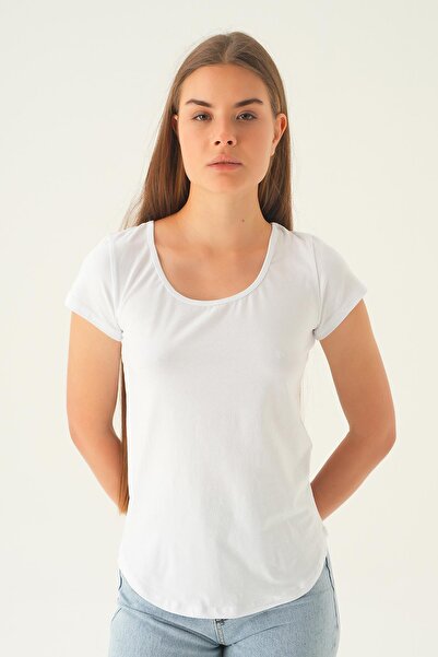 Rays Tricou alb cu frânghie încrucișată pe spate model 922