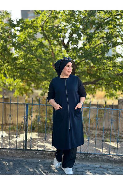 TDYtrendy Giyim Елек от стоманена зимна ликра с цип на Anne's Plus Size