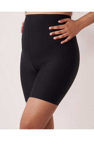 MİSTİRİK High Waist Flexible Silicone Laser Cut Shorts Corset - Anoky Model, Black Color