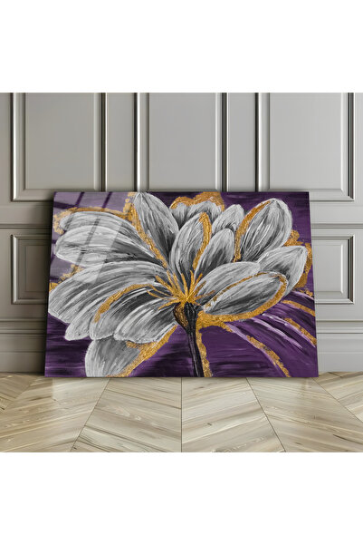 Harikabirev HARİKABİREV | PIEȚĂ DE STICLA INESPRIMĂBILĂ (TEMPERATĂ) PENTRU FLORI VIOLETĂ | TMTEKLİ