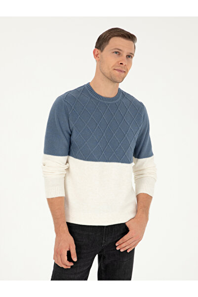 Cacharel İndigo Slim Fit Bisiklet Yaka Triko Kazak 50292568-VR028