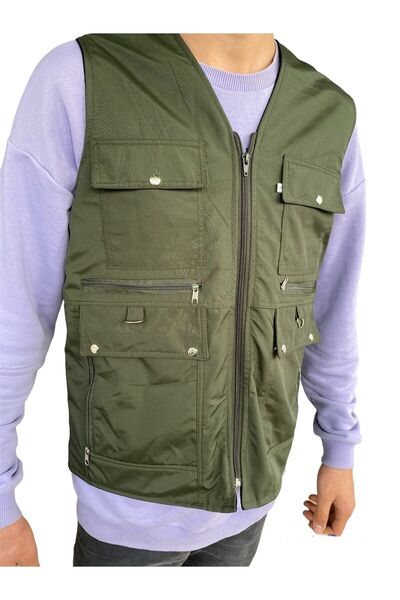 gambia outdoors Чоловічий одяг Літній одяг Тканина Мисливський жилет Багато кишень Батьківський великий розмір Зручний баталь