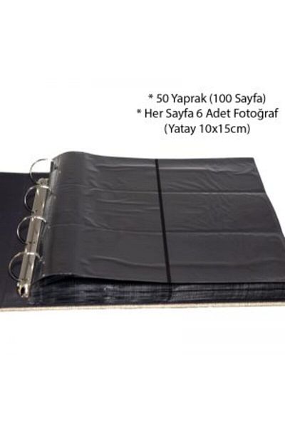 GünTech Μαύρο 10x15 600 Lux Δερμάτινο Φωτογραφικό Άλμπουμ
