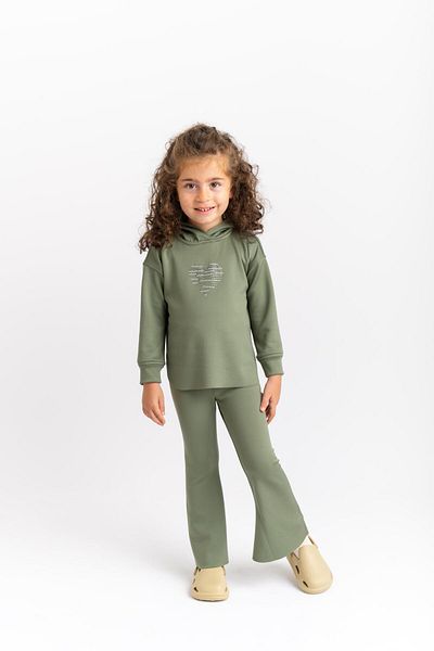 Cigit 2-7 Years Green Spanish Leg Suit Model