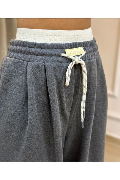 POODLE Γυναικείο παντελόνι Jogger με λεπτομέρεια από καουτσούκ στη μέση