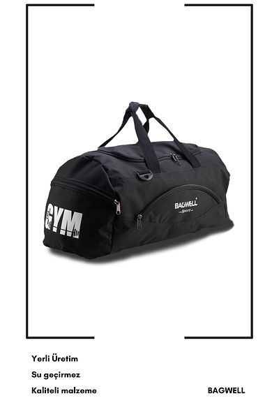 BAGWELL BY ALİ ERCİVAN Geantă de gimnastică de fitness cu 4 compartimente cu logo personalizat pentru atlet