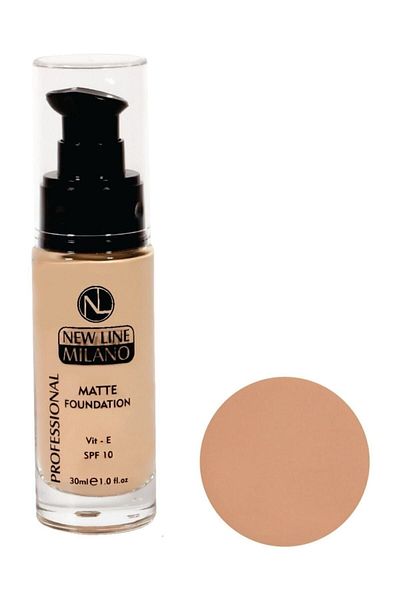 NEWLİNE Milano Matte Glass Bottle Foundation 02 - 30 ml