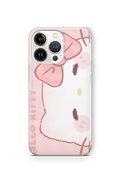 Space Star iPhone 14 Pro Uyumlu Hello Kitty Tasarım Baskılı Şeffaf Kılıf