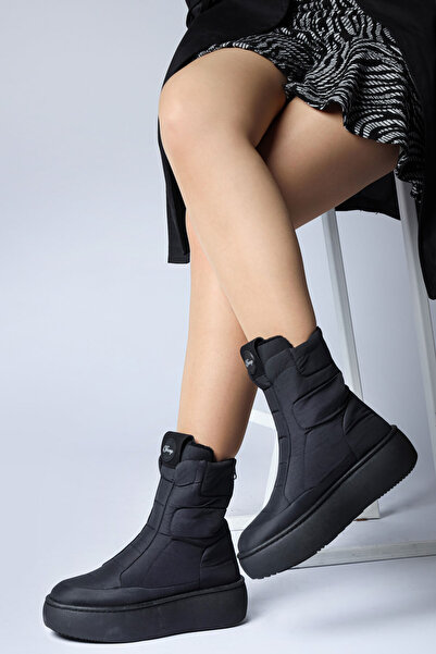 Jump 60110 Αδιάβροχη αντιολισθητική σόλα Μαύρες γυναικείες μπότες χιονιού