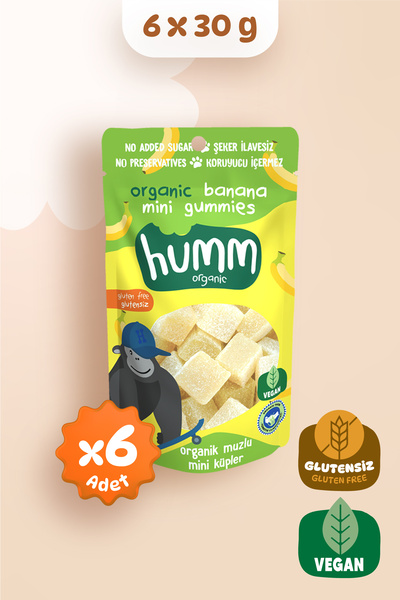 Humm Organic Organik Glutensiz Vegan Muzlu Mini Küpler Atıştırmalık Paketi - ...
