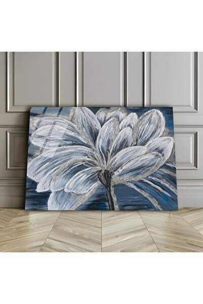 Harikabirev HARİKABİREV | STICLA INERABLE (TEMPERATA) TABLA DE FLORI GRAY-ALB...