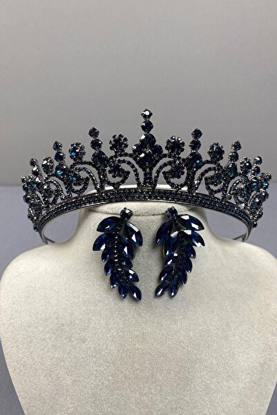 Limelia Hera Bridal Henna - Cercei cu coroană și frunze de piatră