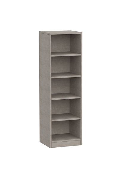 Mahmayi Wooden Storage Display Shelves 5-Tier Freestanding, Light Concrete