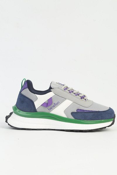 Benetton Gray Imported Women's Sports Shoes - Bni-11132