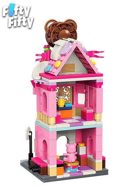 Vagonlife Keeppley Bear Themed City Corner Series - 281 Piece Toy Building Set Ffk-0109