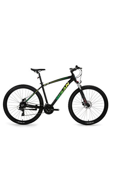 Bisan MTX 7200 Mat Siyah/Yeşil 43cm kadro 26" jant 24 Vites Dağ Bisikleti