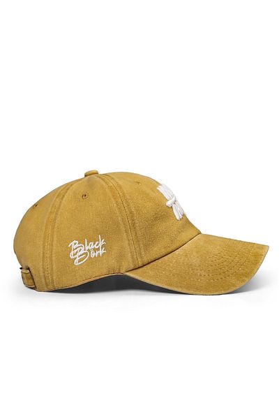 BlackBörk Vintage (Aging) Baseball Unisex Lion - 9 Yellow Hat (Cap)