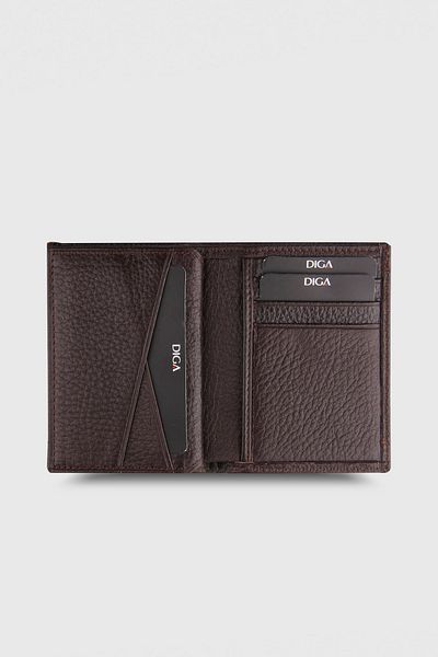 DİGA 863 Model Real Leather Brown Wallet