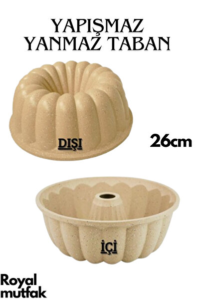 ThermoAD Cast Iron Granite Mink Carnivore Pot 32Cm+Slice Cake Mold+ Cast Iron Granite Milk Bowl -Sauce Bowl 1Lt.