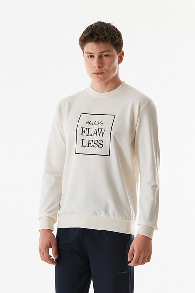 Fulla Moda Text Printed Crew Neck Sweatshirt