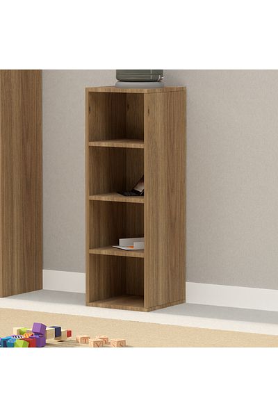 Mahmayi Wooden Storage Display Shelves 4-Tier Freestanding, Box Shelves, Zabrano
