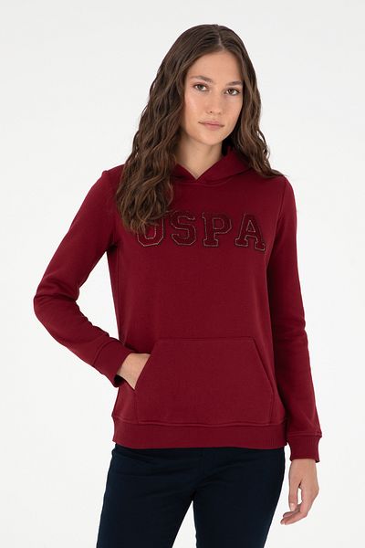 U.S. Polo Assn. Women's Burgundy Basic Hooded Sweatshirt 50296931 -Vr014