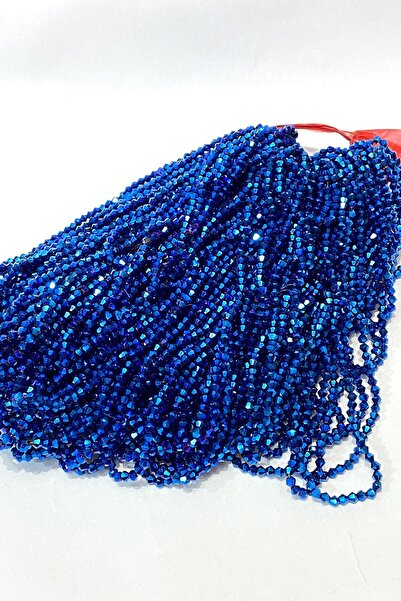 Limelia Μπλε επικαλυμμένες κρυστάλλινες χάντρες Pyramid Array 4 mm