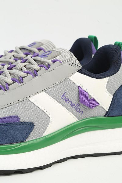Benetton Gray Imported Women's Sports Shoes - Bni-11132