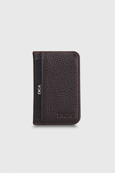 DİGA 1169 Model Real Leather Brown Card Holder