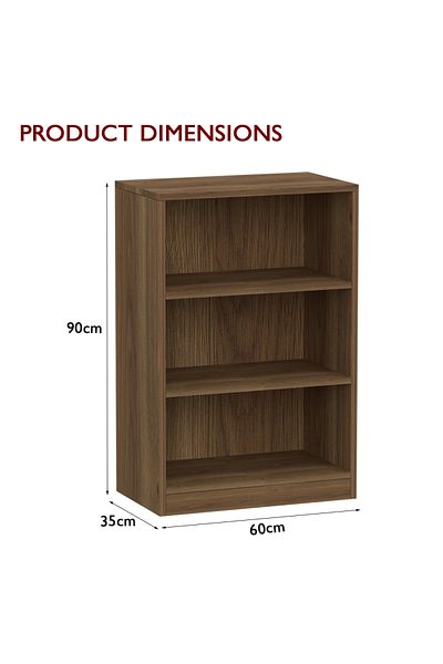 Mahmayi Wooden Storage Display Shelves 3-Tier Freestanding, Zabrano