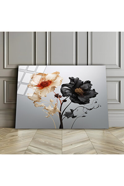 Harikabirev HARİKABİREV | PIEȚĂ DE FLORI NEGRU-CREMĂ DE STICLA INESPRIMĂBILĂ (TEMPERATĂ) | TMTEKLİ