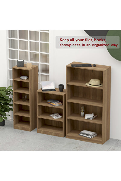 Mahmayi Wooden Storage Display Shelves 5-Tier Freestanding, Zabrano