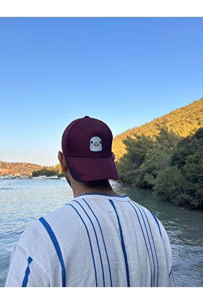 manifesto Birdie Martı Desenli Pamuk Bordo Cap