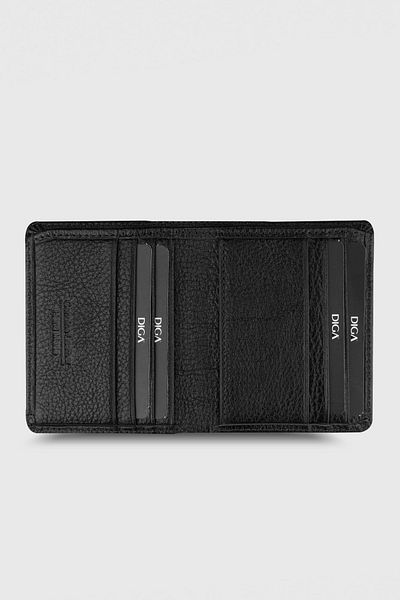 DİGA 705 Model Real Leather Black Wallet