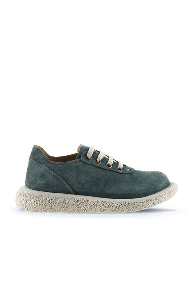 Bueno Shoes Pantofi plati dama din piele intoarsa verde - 01wu8904